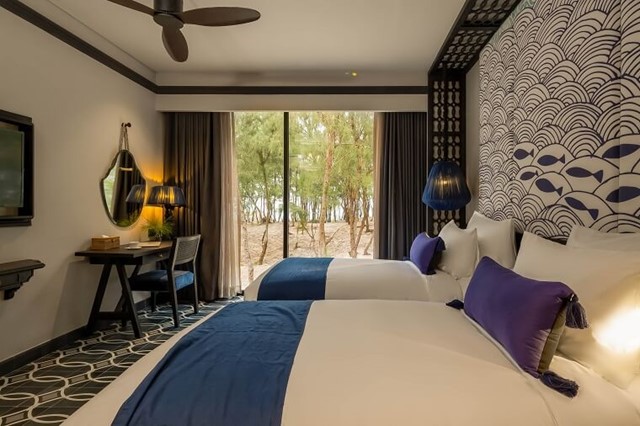 Phòng Deluxe Twin Sea view